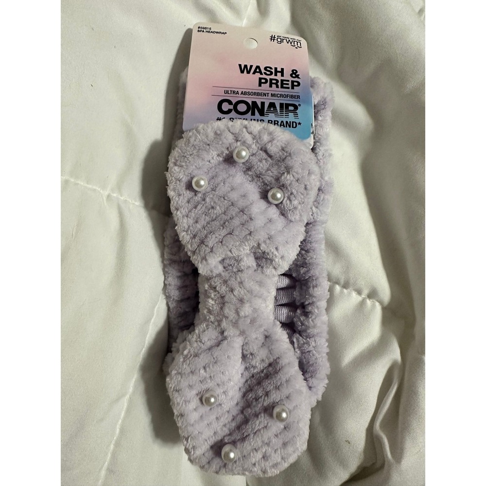 Conair‎ Wash & Prep Ultra Absorbent Microfiber Spa Headwrap – Lavender, Pearls